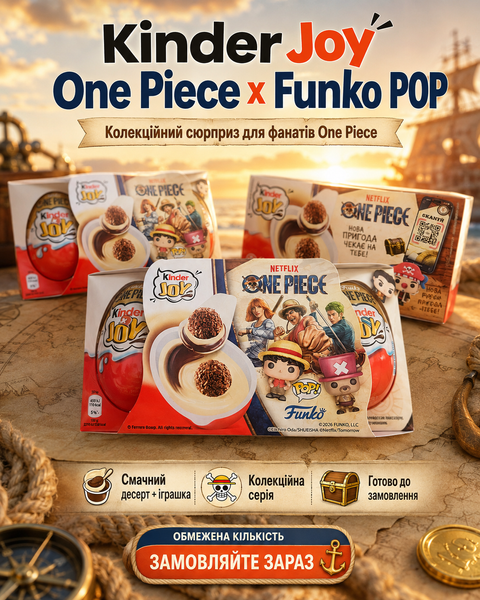 Kinder Joy One Piece x Funko POP &mdash; 20 наборів по 3 шт. KIN-ONE60 фото
