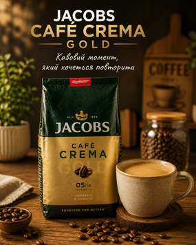Jacobs Caf&eacute; Crema Gold 1kg JAC-05 фото