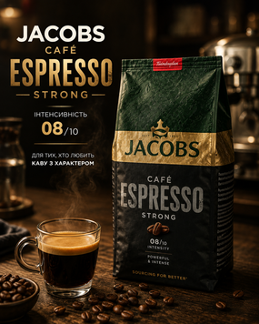 Jacobs Caf&eacute; Espresso Strong 1kg JAC-08 фото