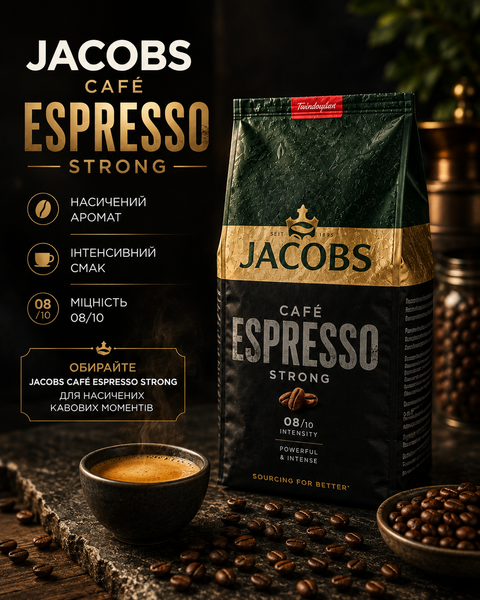 Jacobs Caf&eacute; Espresso Strong 1kg JAC-08 фото